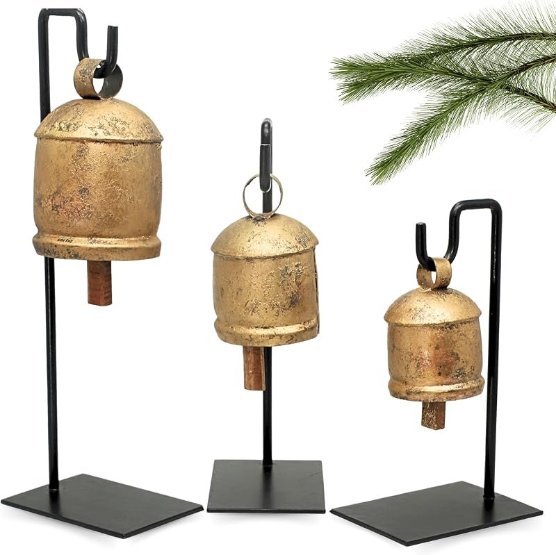 Handmade metal cow bells set